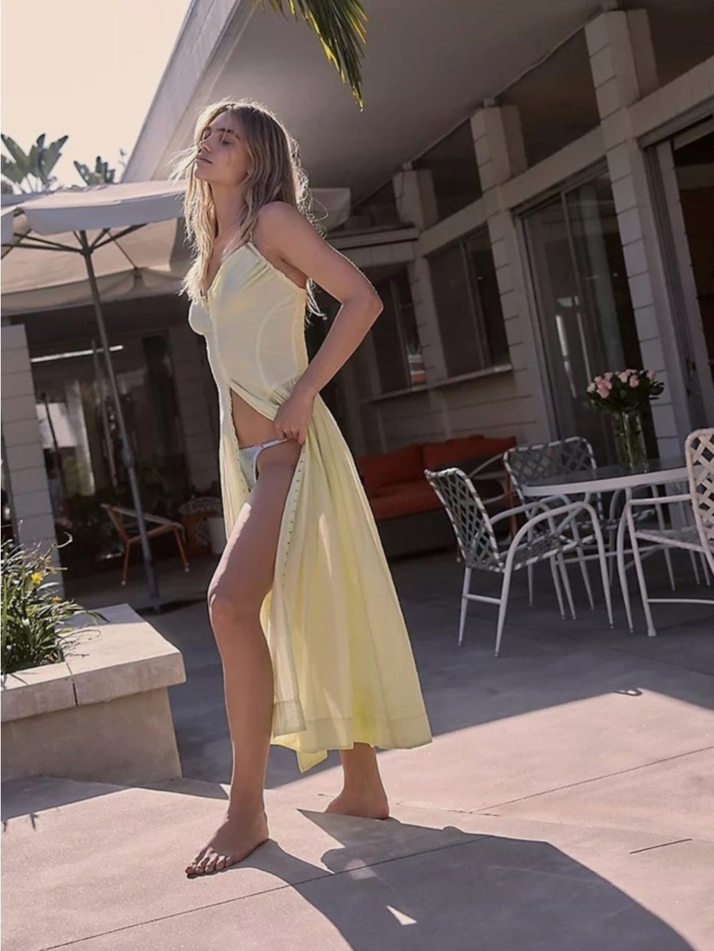Free People Intimately Heating Up Maxi Slip Dress Sz S